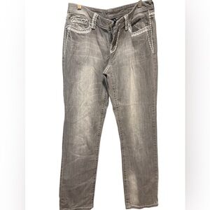 A Z I gray denim jeans size 8‎